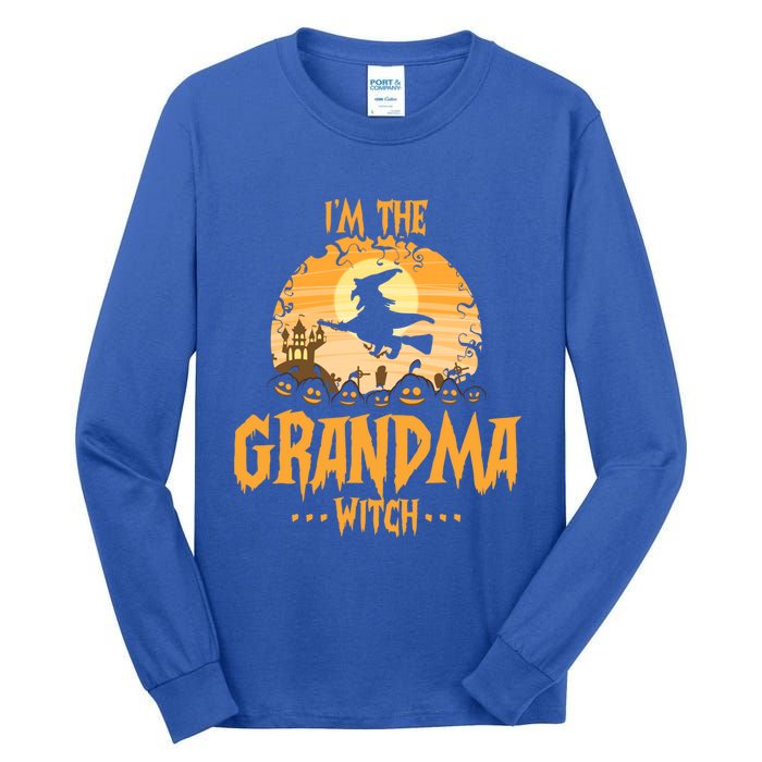 Im The Grandma Witch Matching Family Halloween Party Great Gift Tall Long Sleeve T-Shirt