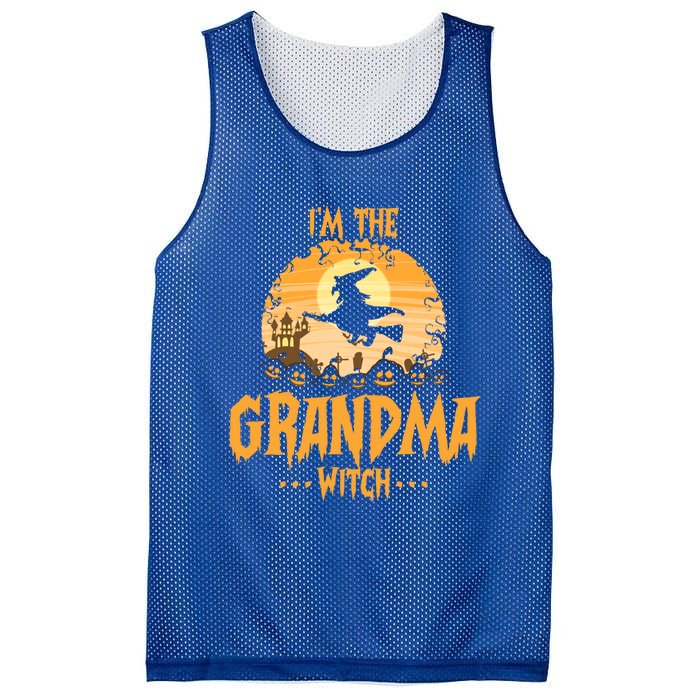 Im The Grandma Witch Matching Family Halloween Party Great Gift Mesh Reversible Basketball Jersey Tank