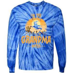 Im The Grandma Witch Matching Family Halloween Party Great Gift Tie-Dye Long Sleeve Shirt