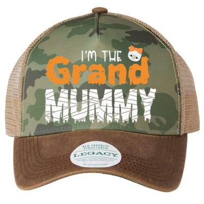 Im The Grand Mummy Funny Grandma Family Halloween Legacy Tie Dye Trucker Hat