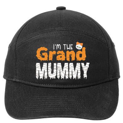 Im The Grand Mummy Funny Grandma Family Halloween 7-Panel Snapback Hat