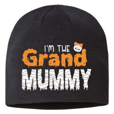 Im The Grand Mummy Funny Grandma Family Halloween Sustainable Beanie