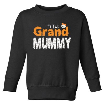 Im The Grand Mummy Funny Grandma Family Halloween Toddler Sweatshirt