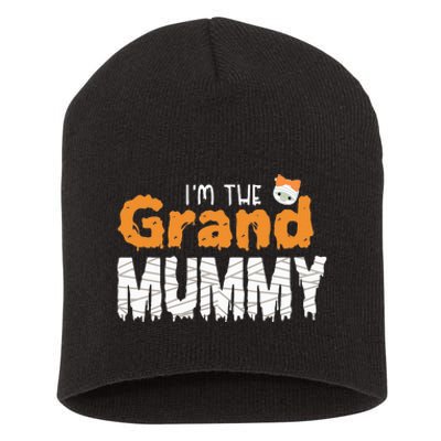 Im The Grand Mummy Funny Grandma Family Halloween Short Acrylic Beanie