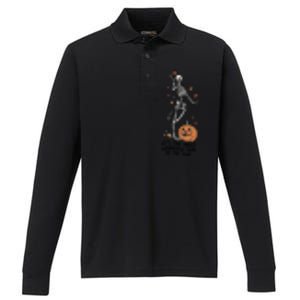 Its The Greatest Time Of The Year Funny Skeleton Halloween Cute Gift Performance Long Sleeve Polo