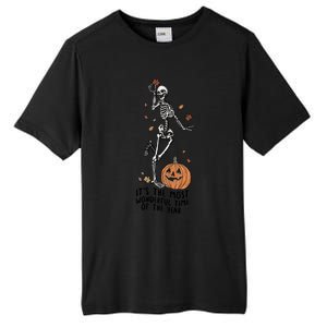 Its The Greatest Time Of The Year Funny Skeleton Halloween Cute Gift Tall Fusion ChromaSoft Performance T-Shirt