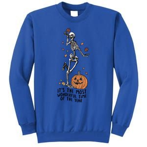 Its The Greatest Time Of The Year Funny Skeleton Halloween Cute Gift Tall Sweatshirt