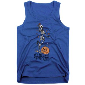 Its The Greatest Time Of The Year Funny Skeleton Halloween Cute Gift Tank Top