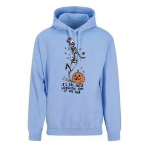 Its The Greatest Time Of The Year Funny Skeleton Halloween Cute Gift Unisex Surf Hoodie