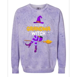 Im The Grandma Witch Halloween Family Matching Group Costume Colorblast Crewneck Sweatshirt