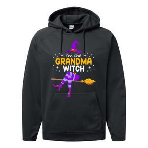 Im The Grandma Witch Halloween Family Matching Group Costume Performance Fleece Hoodie