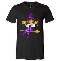 Im The Grandma Witch Halloween Family Matching Group Costume V-Neck T-Shirt