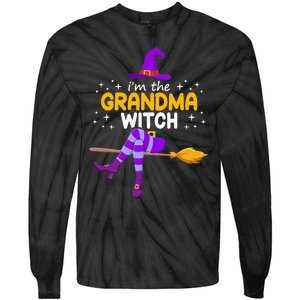 Im The Grandma Witch Halloween Family Matching Group Costume Tie-Dye Long Sleeve Shirt