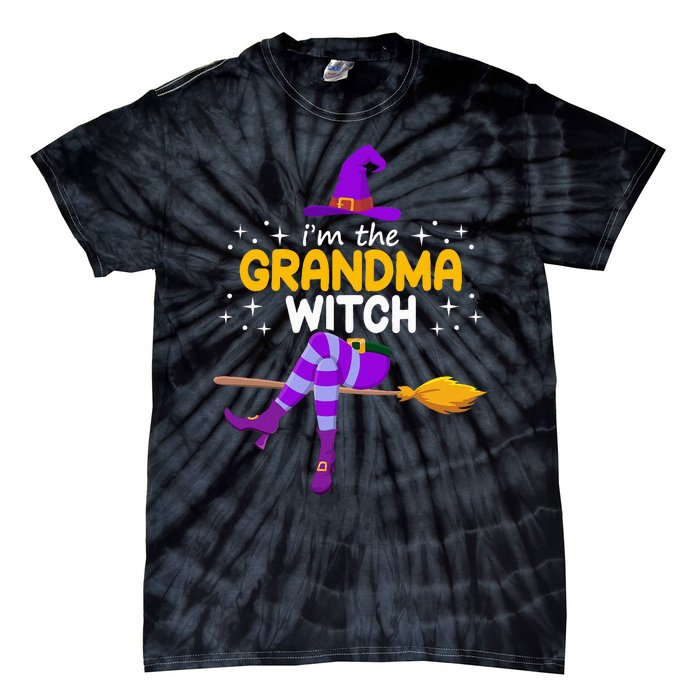 Im The Grandma Witch Halloween Family Matching Group Costume Tie-Dye T-Shirt