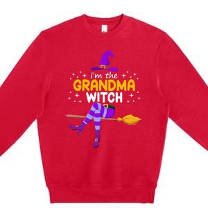 Im The Grandma Witch Halloween Family Matching Group Costume Premium Crewneck Sweatshirt