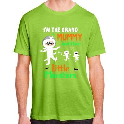 IM The Grand Mummy And I Love My Little Monsters Grandma Gift Adult ChromaSoft Performance T-Shirt