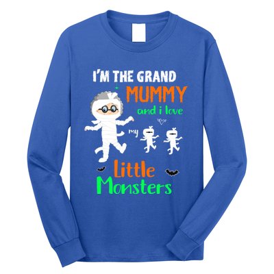 IM The Grand Mummy And I Love My Little Monsters Grandma Gift Long Sleeve Shirt