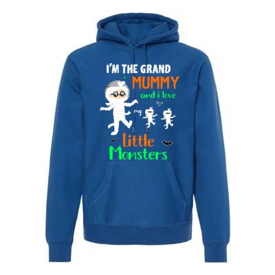 IM The Grand Mummy And I Love My Little Monsters Grandma Gift Premium Hoodie