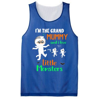 IM The Grand Mummy And I Love My Little Monsters Grandma Gift Mesh Reversible Basketball Jersey Tank