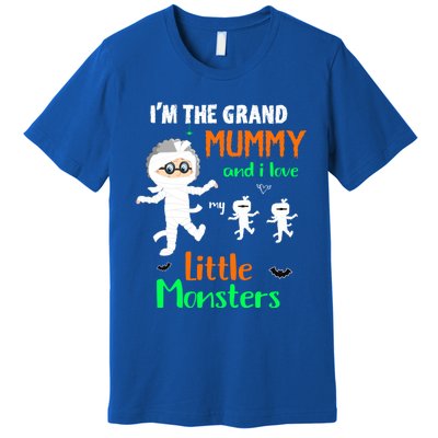 IM The Grand Mummy And I Love My Little Monsters Grandma Gift Premium T-Shirt