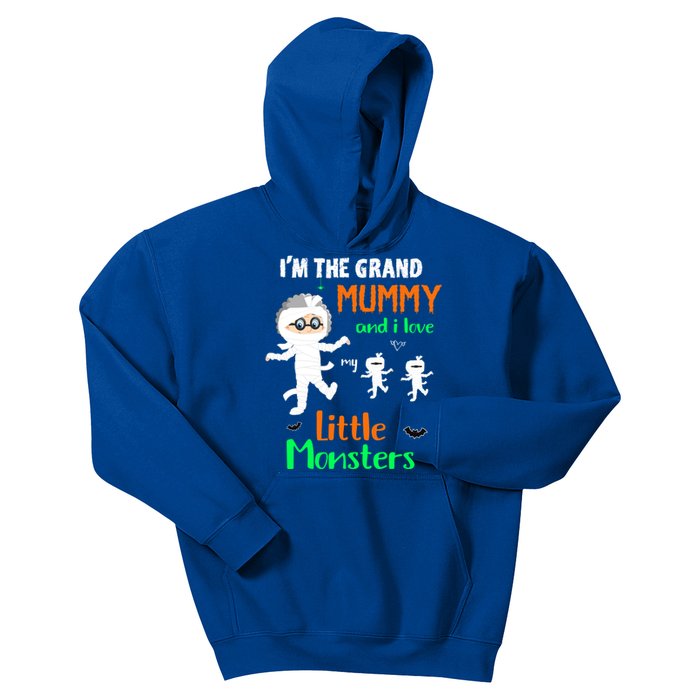 IM The Grand Mummy And I Love My Little Monsters Grandma Gift Kids Hoodie