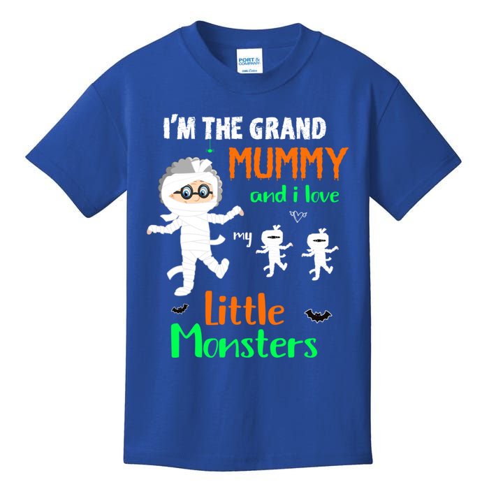 IM The Grand Mummy And I Love My Little Monsters Grandma Gift Kids T-Shirt