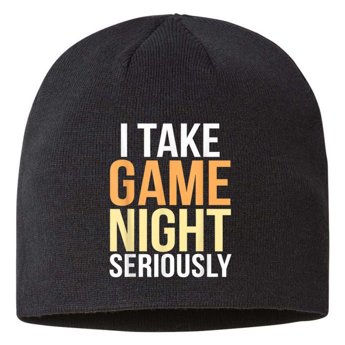 I Take Game Night Seriously Funny Board Game Lover Sustainable Beanie