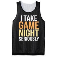 I Take Game Night Seriously Funny Board Game Lover Mesh Reversible Basketball Jersey Tank