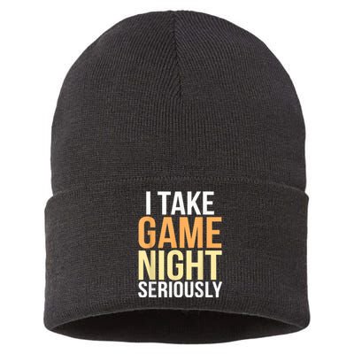 I Take Game Night Seriously Funny Board Game Lover Sustainable Knit Beanie