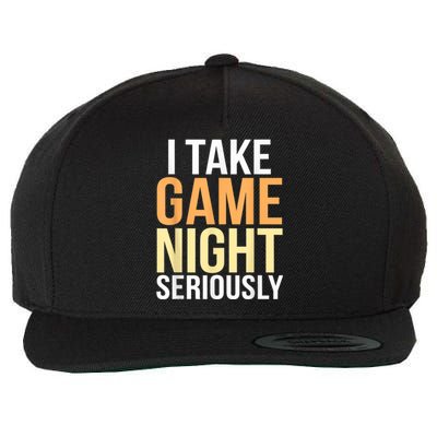 I Take Game Night Seriously Funny Board Game Lover Wool Snapback Cap