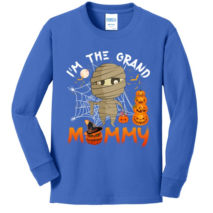 IM The Grand Grandma Halloween The Grand Mummy Gift Kids Long Sleeve Shirt