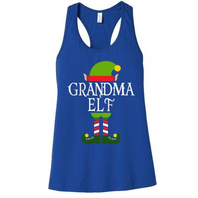 IM The Grandma Elf Family Matching Christmas Pajama Gift Women's Racerback Tank