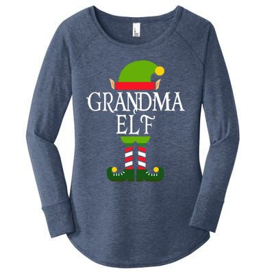 IM The Grandma Elf Family Matching Christmas Pajama Gift Women's Perfect Tri Tunic Long Sleeve Shirt