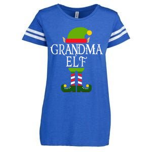 IM The Grandma Elf Family Matching Christmas Pajama Gift Enza Ladies Jersey Football T-Shirt