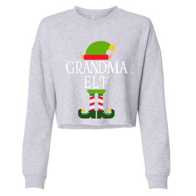 IM The Grandma Elf Family Matching Christmas Pajama Gift Cropped Pullover Crew