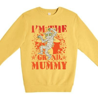 IM The Grand Mummy Funny Grandma Family Halloween Meaningful Gift Premium Crewneck Sweatshirt