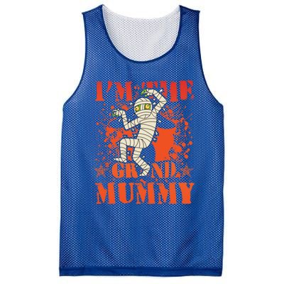 IM The Grand Mummy Funny Grandma Family Halloween Meaningful Gift Mesh Reversible Basketball Jersey Tank