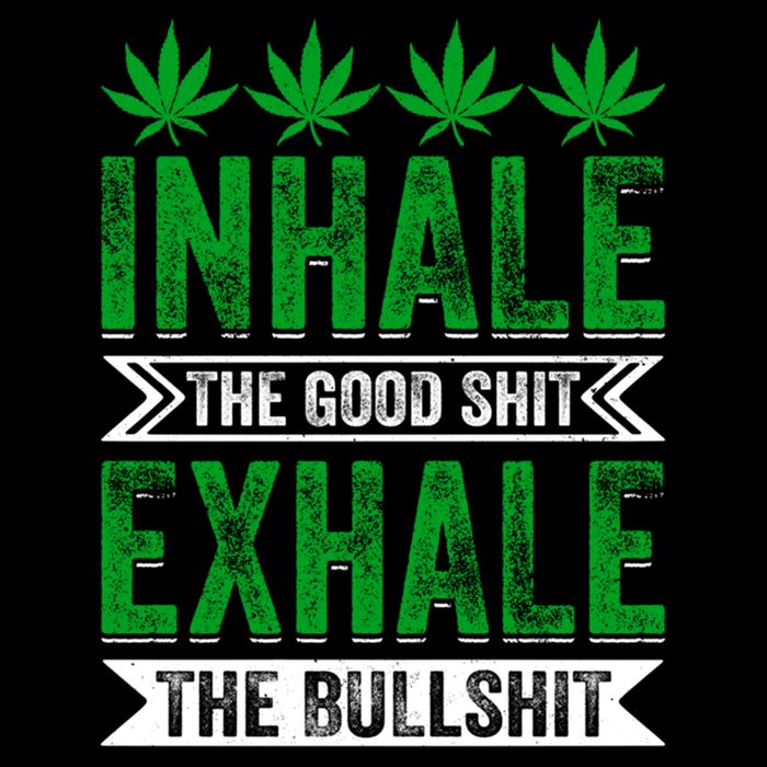 Inhale The Good Shit Exhale Bullshit Cannabis Weed Marijuana Gift Impact Tech Backpack