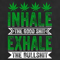 Inhale The Good Shit Exhale Bullshit Cannabis Weed Marijuana Gift 11oz C Handle Ceramic Mug