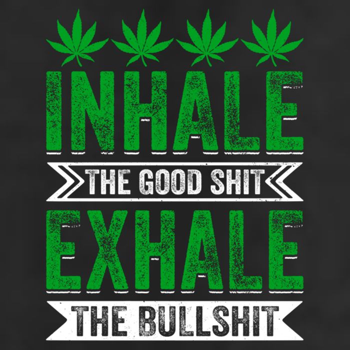 Inhale The Good Shit Exhale Bullshit Cannabis Weed Marijuana Gift 11oz C Handle Ceramic Mug