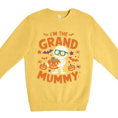 IM The Grand Mummy Funny Grandma Family Halloween Gift Premium Crewneck Sweatshirt