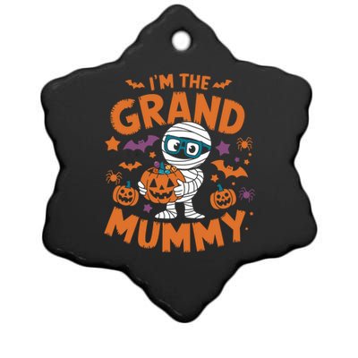 IM The Grand Mummy Funny Grandma Family Halloween Gift Ceramic Star Ornament