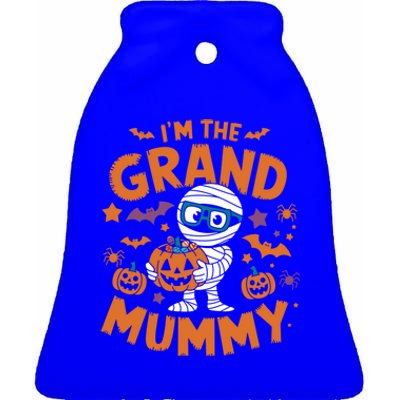 IM The Grand Mummy Funny Grandma Family Halloween Gift Ceramic Bell Ornament