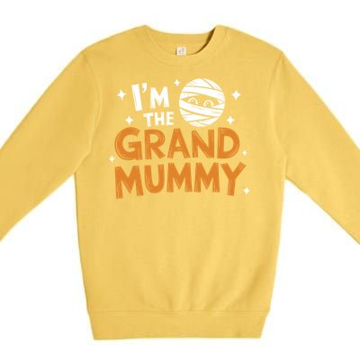 IM The Grand Mummy Funny Grandma Family Halloween Meaningful Gift Premium Crewneck Sweatshirt