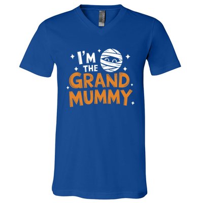 IM The Grand Mummy Funny Grandma Family Halloween Meaningful Gift V-Neck T-Shirt