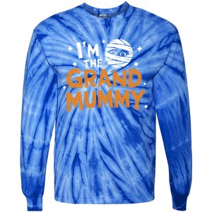 IM The Grand Mummy Funny Grandma Family Halloween Meaningful Gift Tie-Dye Long Sleeve Shirt