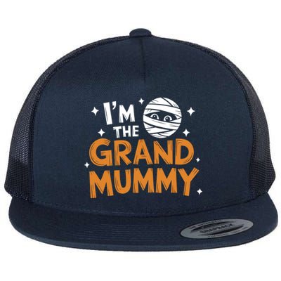 IM The Grand Mummy Funny Grandma Family Halloween Meaningful Gift Flat Bill Trucker Hat