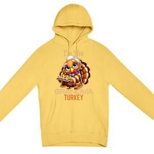 IM The Grandma Turkey Thanksgiving 2024 Family Autumn Fall Gift Premium Pullover Hoodie