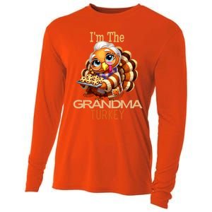 IM The Grandma Turkey Thanksgiving 2024 Family Autumn Fall Gift Cooling Performance Long Sleeve Crew