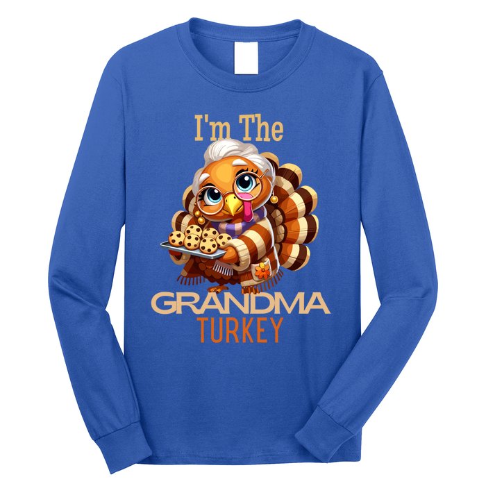 IM The Grandma Turkey Thanksgiving 2024 Family Autumn Fall Gift Long Sleeve Shirt